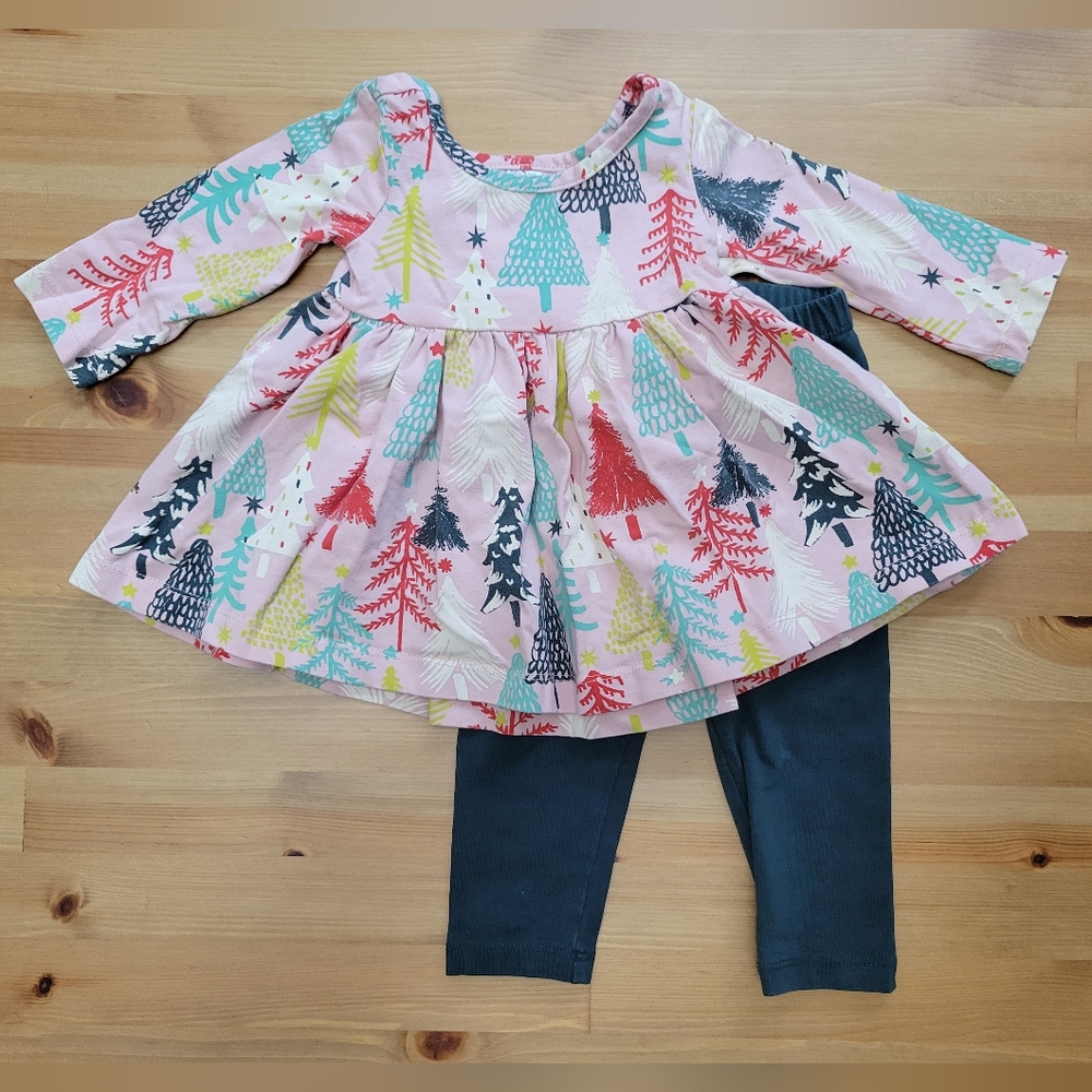 Hanna Andersson - Holiday Skater Dress and Legging Set - Size 3-6m $20
